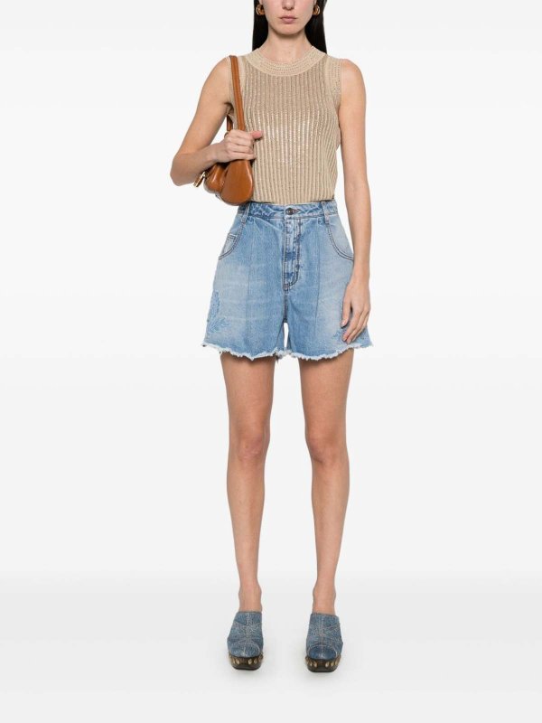 ERMANNO SCERVINO: Trousers Shorts online - Denim Shorts