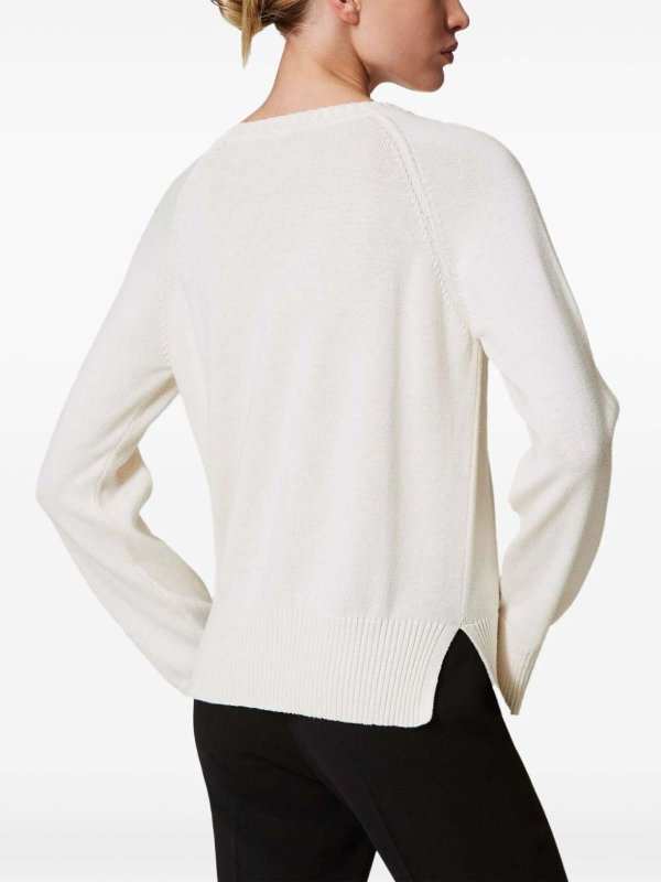 The Best Shops TWINSET: Pull col rond - Pull Col Rond - Blanc