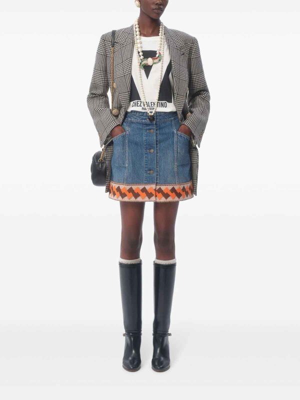 VALENTINO: Miniröcke online - Midirock - Dunkles Jeansblau