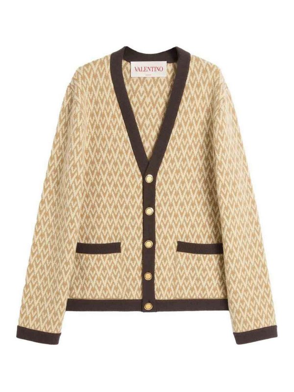 VALENTINO: カーディガン - カーディガン - ベージュ