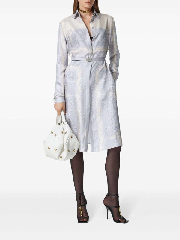 VERSACE: ニーレングスドレス online - 膝丈ドレス - 銀