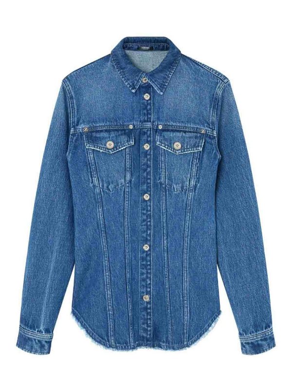 VERSACE: シャツ - シャツ - ダークウォッシュ