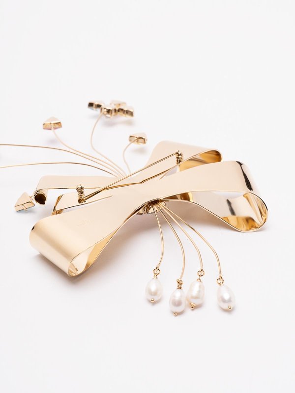 VALENTINO GARAVANI: Broschen online - Papierbrosche mit Blumenmuster