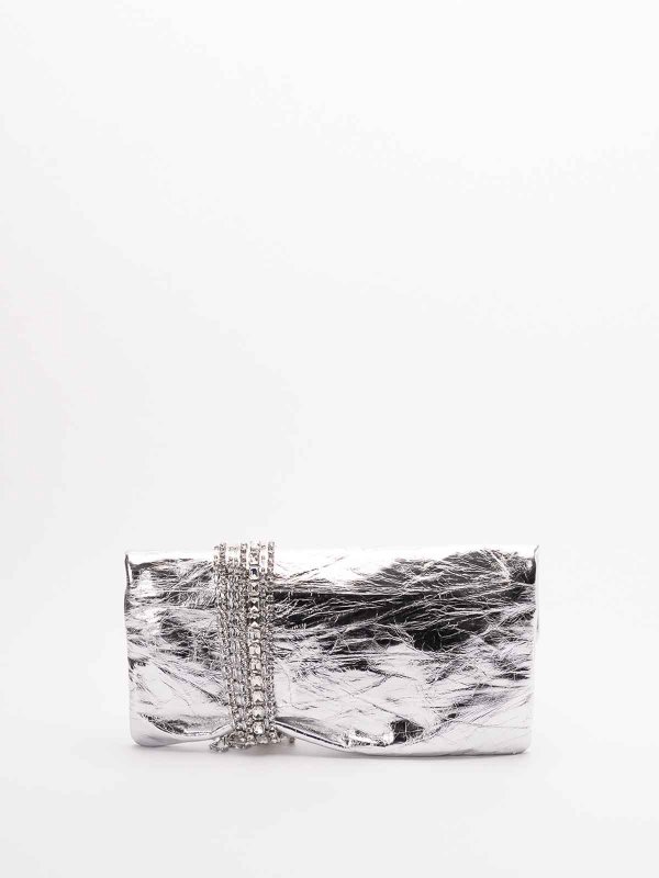 JIMMY CHOO: Bolso clutch online - Bolso Clutch - Plata