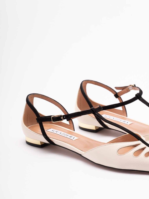 フラットシューズ - 白 shop online: Aquazzura