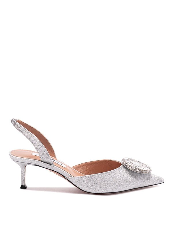 Aquazzura: court shoes - Crystal Hoop Sling 50
