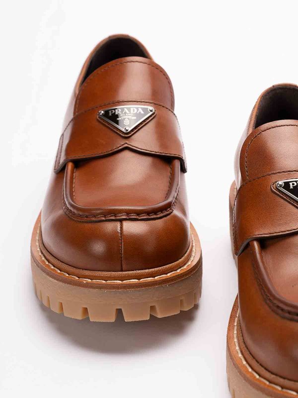 PRADA buy online St Moritz Leather Loafers