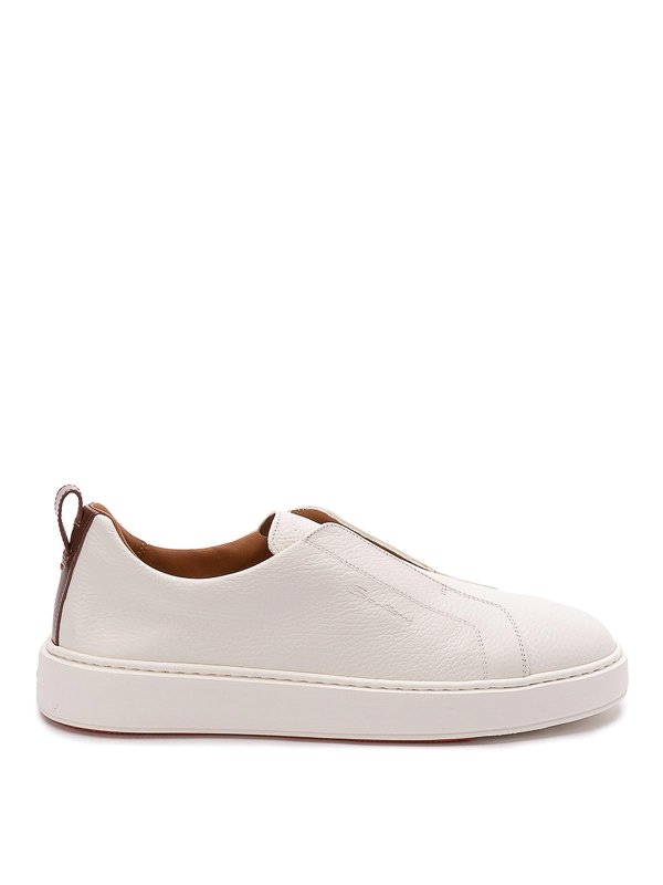 SANTONI: Chaussures de sport - Baskets - Blanc