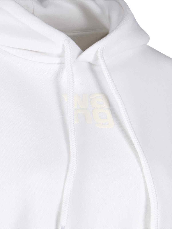 The Best Shops ALEXANDER WANG: Sweatshirts & Sweaters - Logo Hooded Sweatshirt