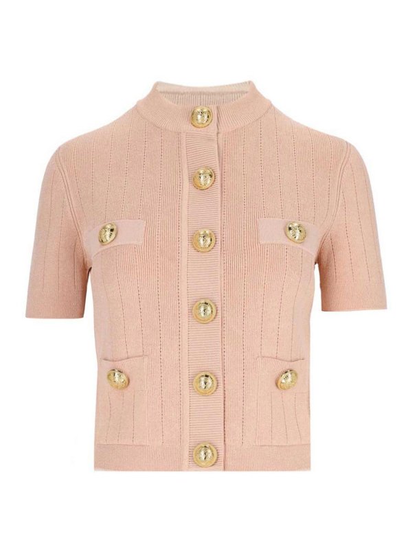 Balmain: Cardigans - Cardigan - Nude