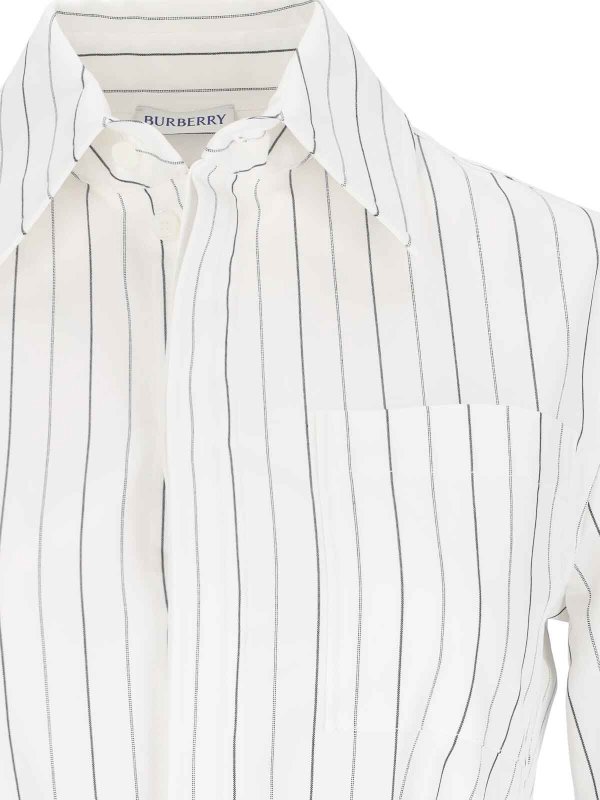 Striped shirt with belt shop online: BURBERRY