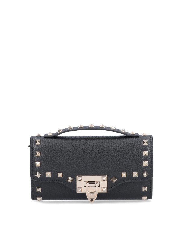 VALENTINO GARAVANI: クラッチバッグ - クラッチバッグ - 黒