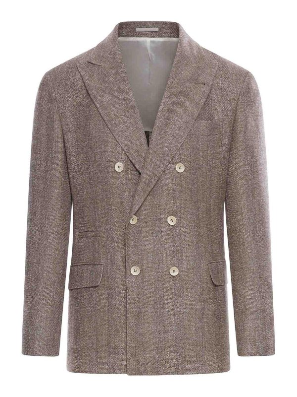 BRUNELLO CUCINELLI: Blazer - Blazer - Marrón