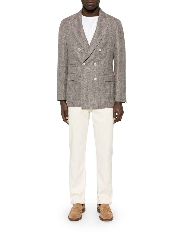 BRUNELLO CUCINELLI: Blazer online - Blazer - Marrón