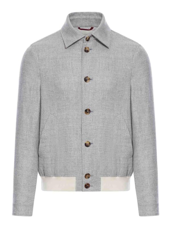 BRUNELLO CUCINELLI: casual jackets - Linen Wool And Silk Blouson