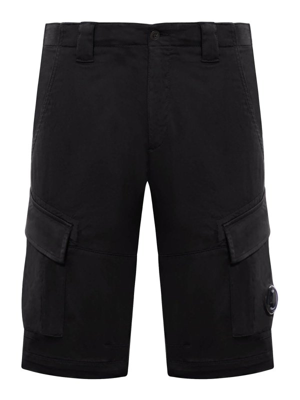 C.P. COMPANY: Trousers Shorts - Sateen Stretch Cargo Shorts