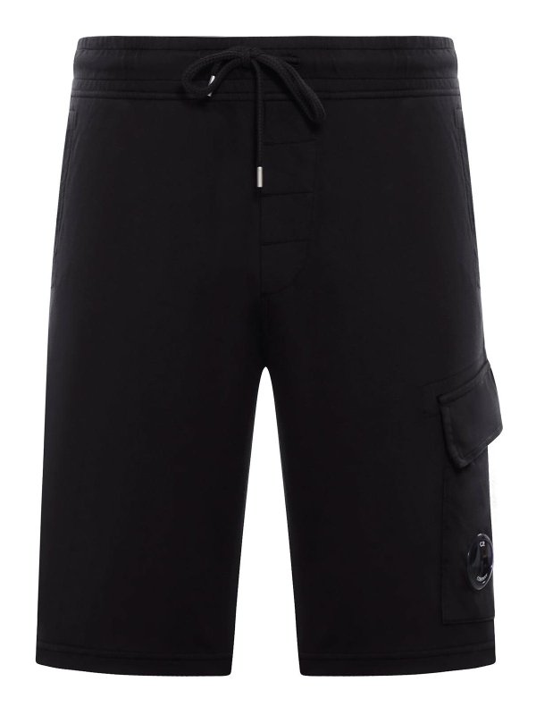C.P. COMPANY: Trousers Shorts - Light Fleece Cargo Lens Shorts