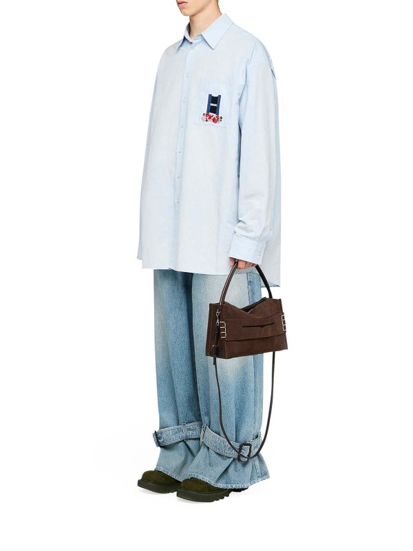 J.W. ANDERSON: bootcut jeans online - Jeans With Buckle On The Hem