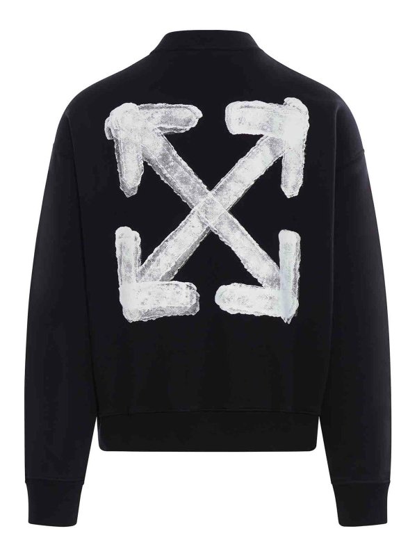 OFF-WHITE: maglia collo rotondo online - Felpa Girocollo Con Stampa Spray