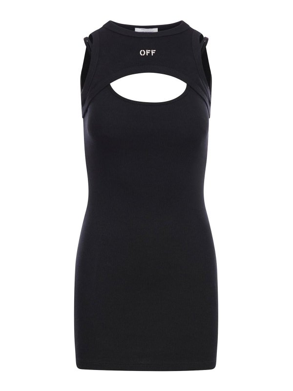 OFF-WHITE: Robes courtes - Robe Courte - Noir