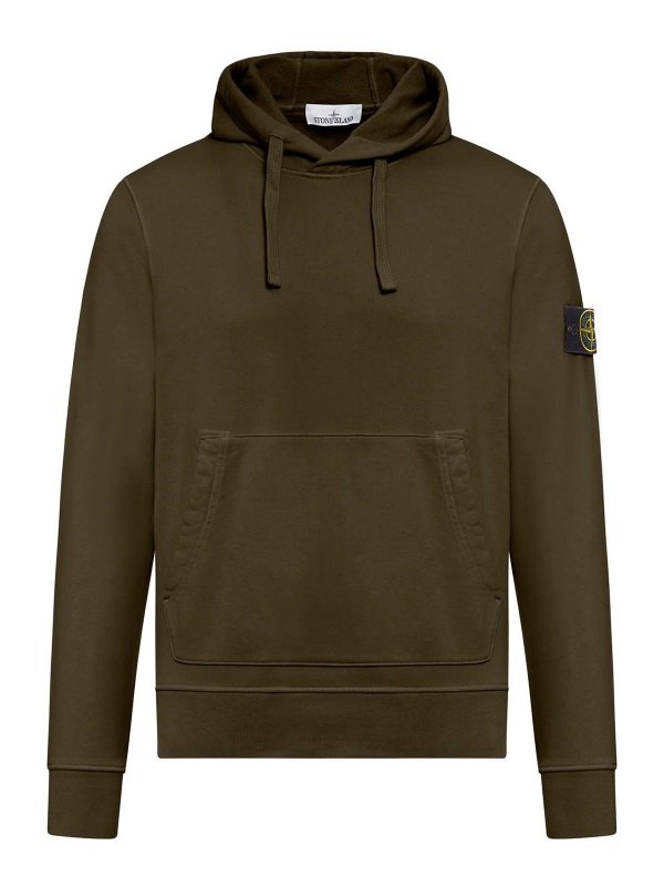 STONE ISLAND: Felpe e maglie - Felpa Con Cappuccio Con Applicazione Bussola