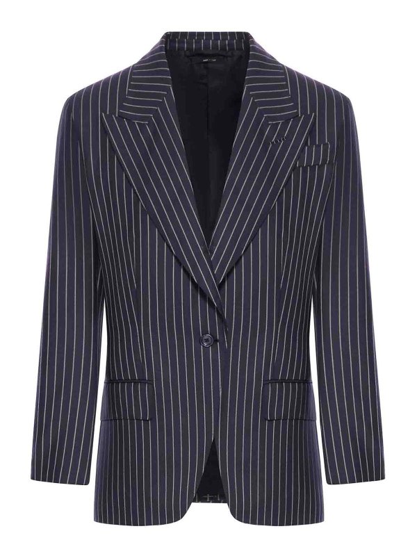 TOM FORD: casual jackets - Single Breasted Wool Flannel Jacket
