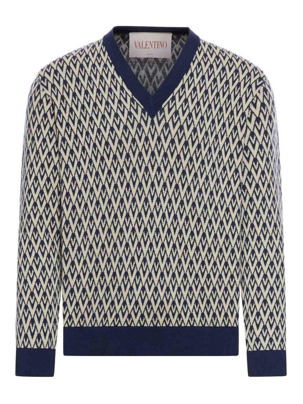 VALENTINO GARAVANI: クルーネック - クルーネック - ブルー