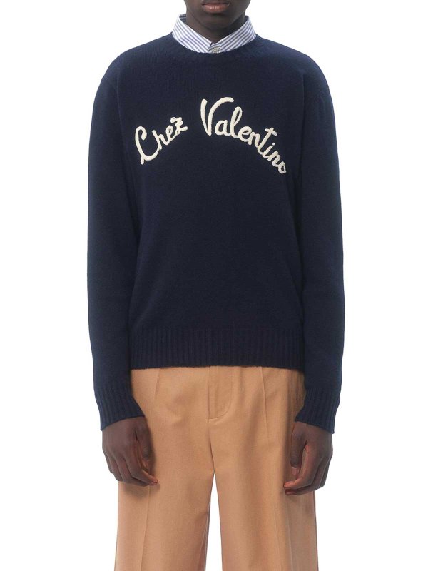 The Best Shops VALENTINO GARAVANI: Pull col rond - Pull Col Rond - Bleu