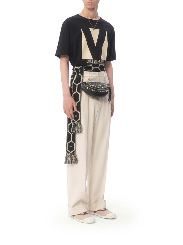 VALENTINO GARAVANI: t-shirts online - Chez Valentino Print Cotton T-Shirt