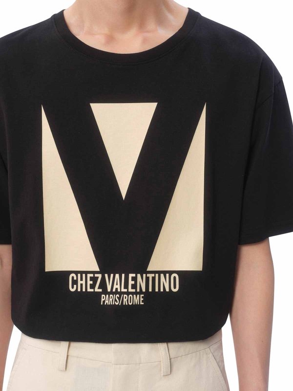 The Best Shops VALENTINO GARAVANI: Chez Valentino Print Cotton T-Shirt