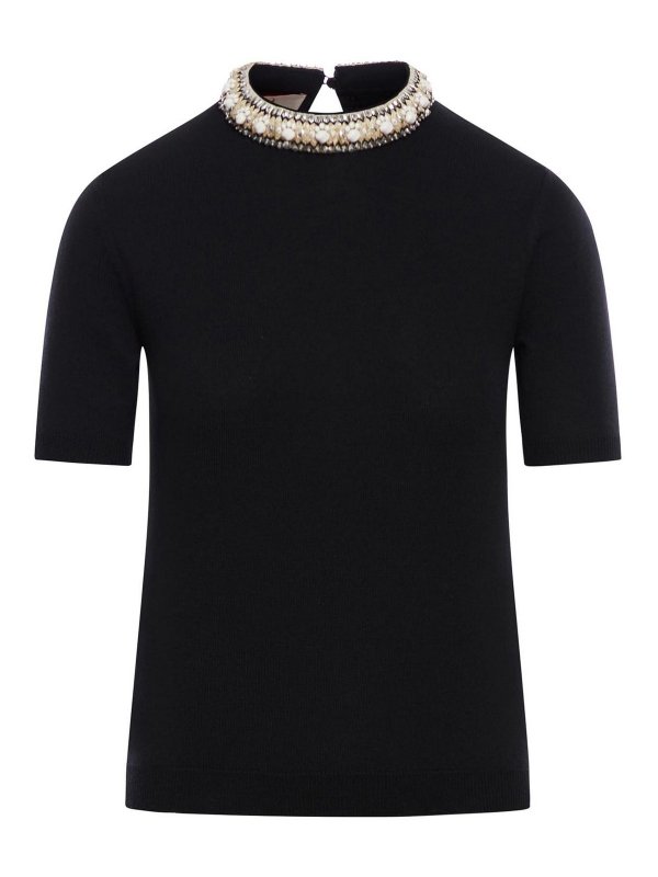 VALENTINO GARAVANI: クルーネック - クルーネック - 黒