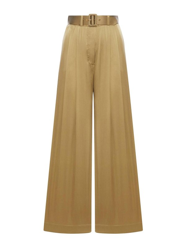 ZIMMERMANN: pantaloni casual - Pantaloni a gamba larga in seta