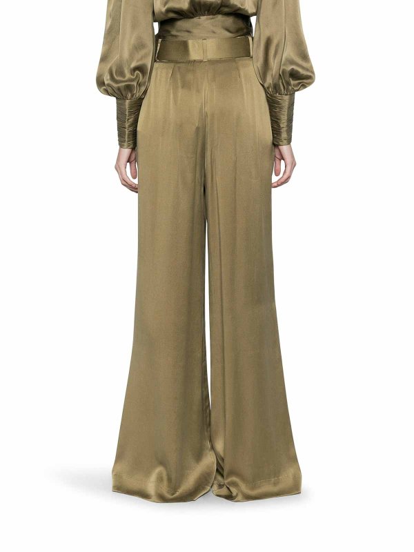 Pantaloni a gamba larga in seta shop online: ZIMMERMANN