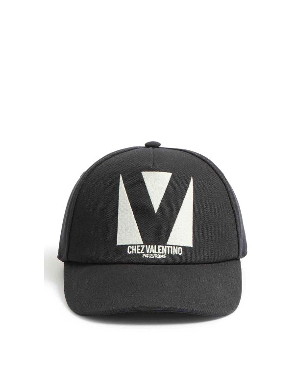 VALENTINO GARAVANI: hats & caps - Chez Valentino Cotton Baseball Cap