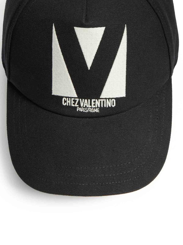 Chez Valentino Cotton Baseball Cap shop online: VALENTINO GARAVANI