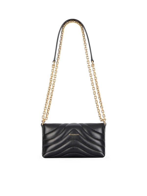 The Best Shops GIVENCHY: 4G Liquid Chain Wallet In Quilted Leather