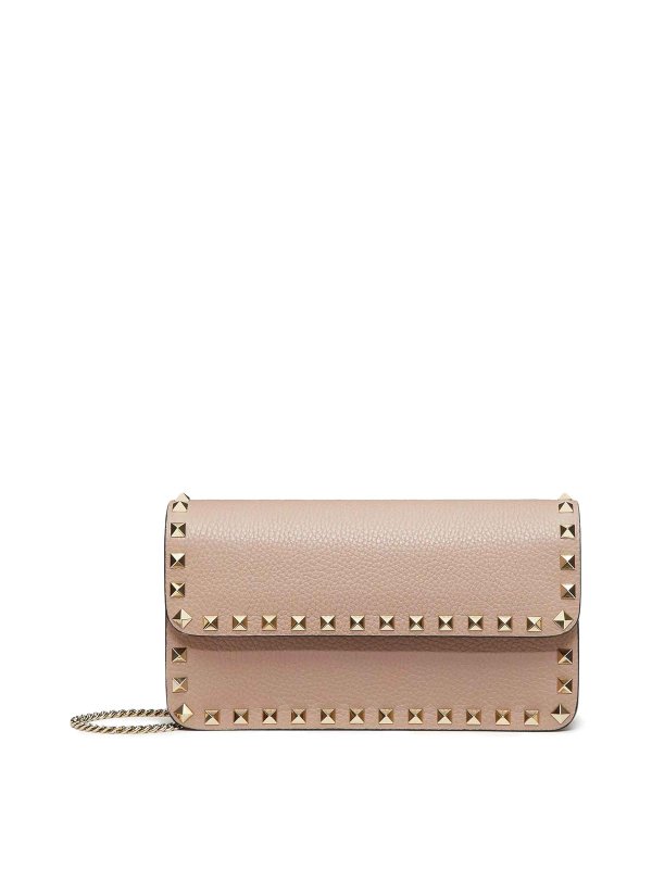 VALENTINO GARAVANI: クラッチバッグ - クラッチバッグ - ヌードカラー