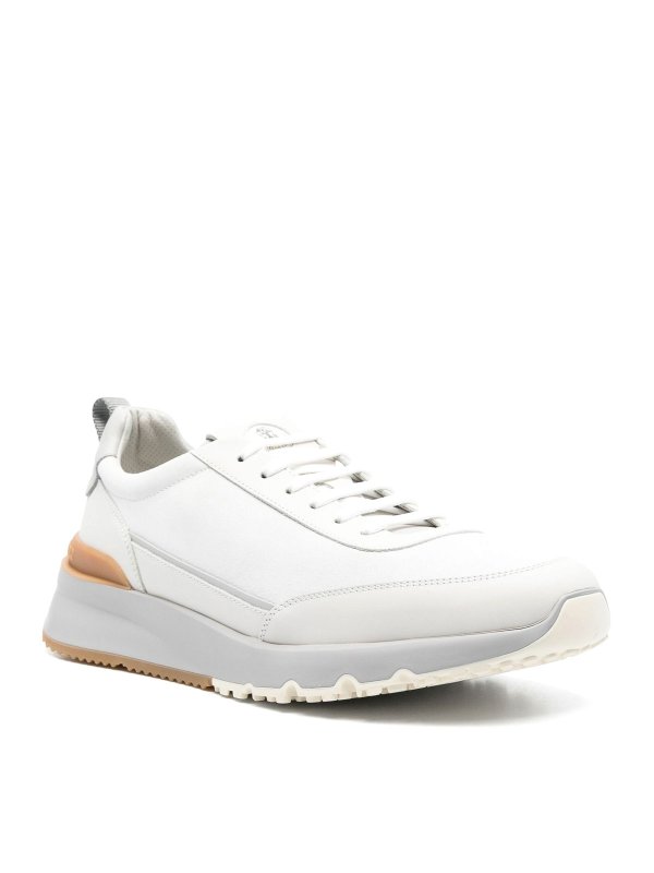 BRUNELLO CUCINELLI: trainers online - Leather Sneakers
