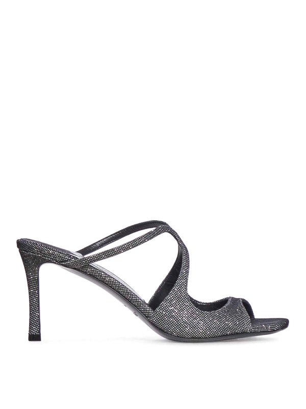 JIMMY CHOO: sandals - Anise 75Mm Sandals With Glitter