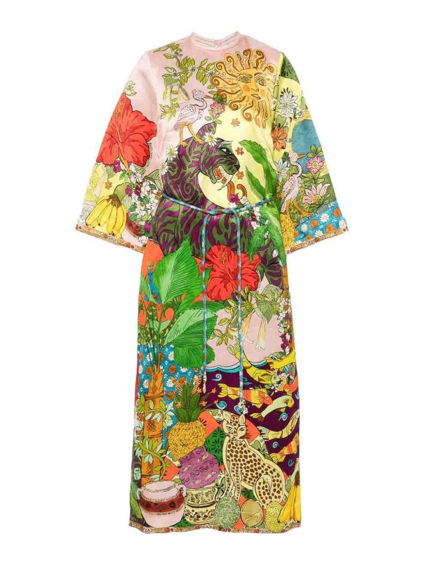 ALEMAIS: knee length dresses - Tiger Midi Dress