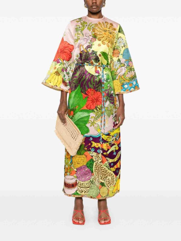 ALEMAIS: knee length dresses online - Tiger Midi Dress