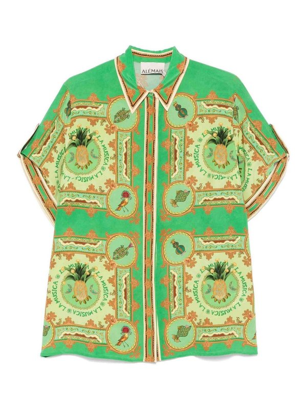 ALEMAIS: shirts - La Musica Silk Shirt