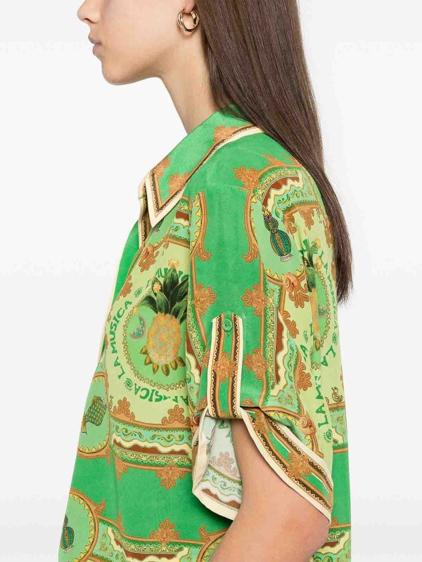 ALEMAIS buy online La Musica Silk Shirt