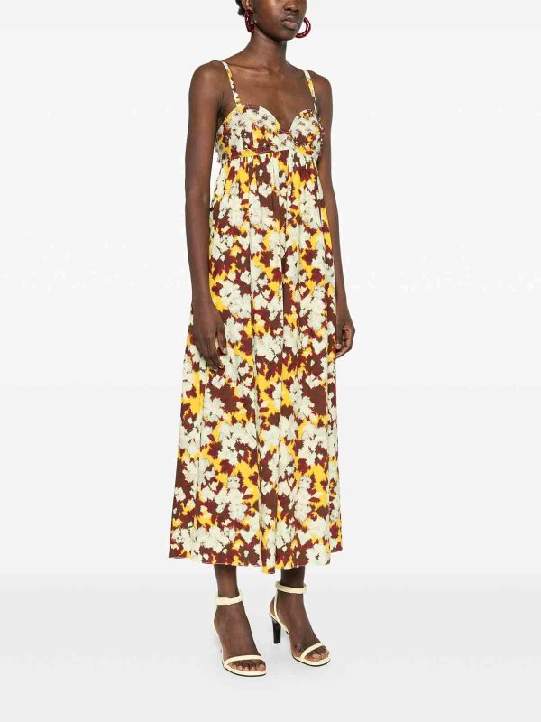 The Best Shops ULLA JOHNSON: Knielange Kleider - Knielanges Kleid - Braun