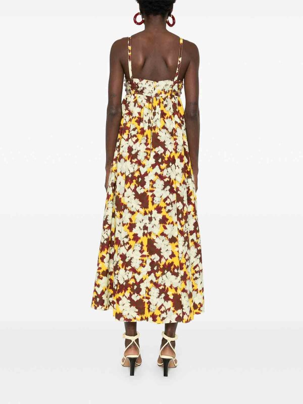 Knielanges Kleid - Braun shop online: ULLA JOHNSON