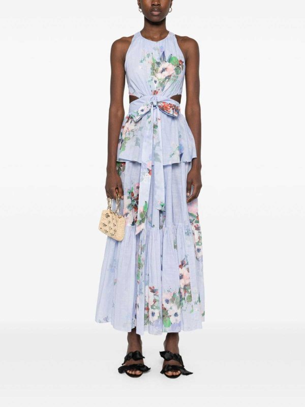 ZIMMERMANN: Knielange Kleider online - Knielanges Kleid - Hellblau