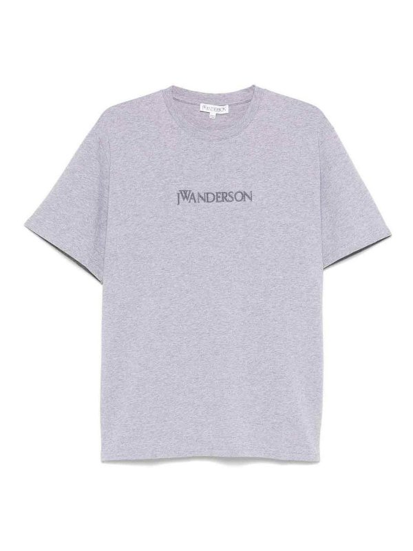 J.W. ANDERSON: t-shirts - Flocked-Logo T-Shirt