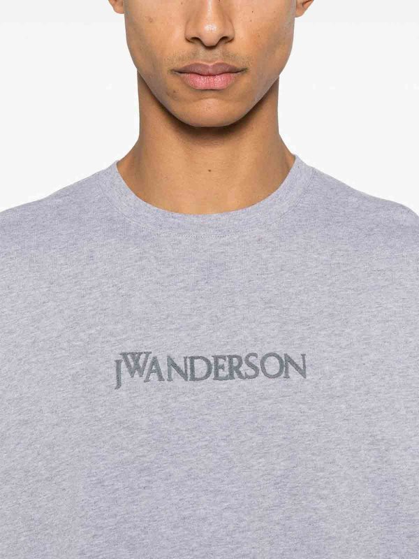 J.W. ANDERSON: t-shirts online - Flocked-Logo T-Shirt