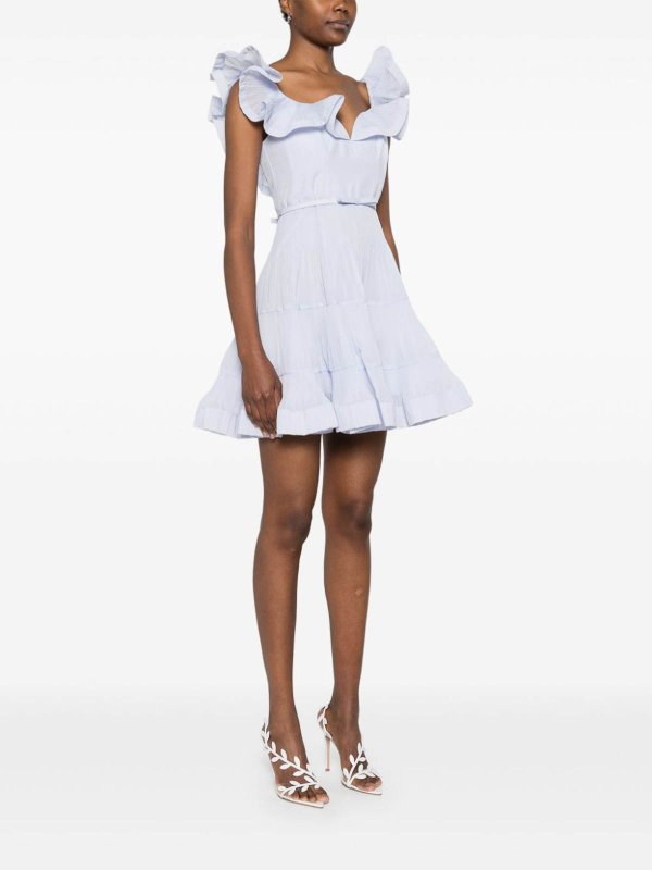 ショートドレス - ブルー shop online: ZIMMERMANN