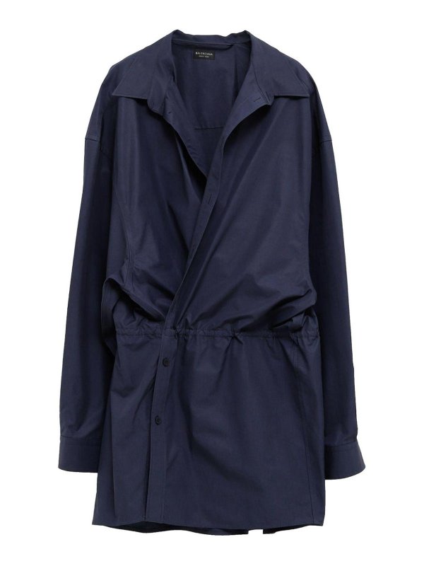 BALENCIAGA: ショートドレス - ショートドレス - ダークブルー